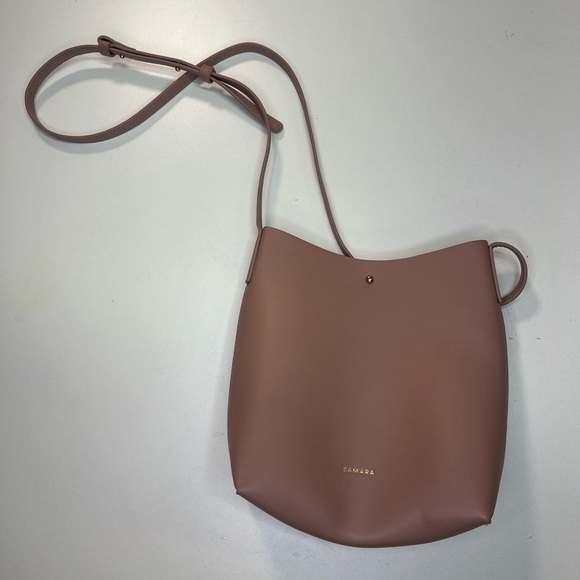 SAMARA Medium Vegan Leather Shoulder Crossbody Bag Peony Pink New W/O Tags - Picture 10 of 11